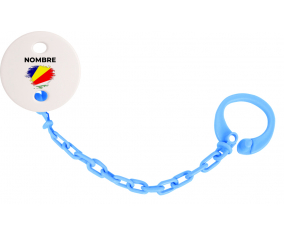 Bandera del efecto pincel Seychelles con nombre: Pinza para chupete