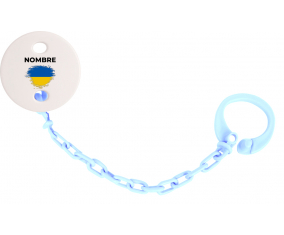 Ucrania marca efecto cepillo con nombre: Pinza para chupete