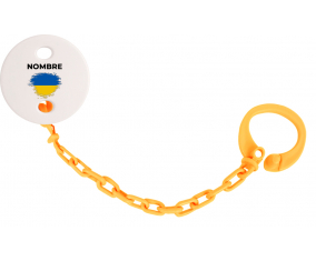 Ucrania marca efecto cepillo con nombre: Pinza para chupete