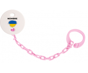 Ucrania marca efecto cepillo con nombre: Pinza para chupete