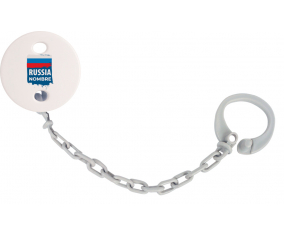 Bandera de Rusia con nombre: Pinza para chupete