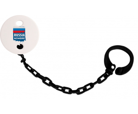 Bandera de Rusia con nombre: Pinza para chupete