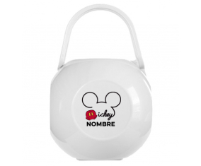 Caja portachupetes corto de Disney Mickey con nombre