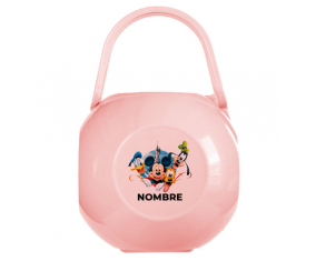Disney Mickey Donald más bien Caja portachupetes y bingo diseño 1 con nombre