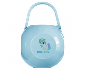 My Little Pony Princess Celestia diseño-1 nipple Caja portachupetes con nombre