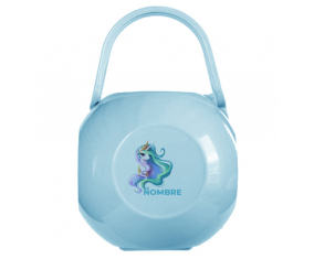 My Little Pony Princess Celestia diseño-2 nipple Caja portachupetes con nombre