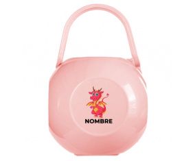 Dragon diseño-4 Caja portachupetes con nombre