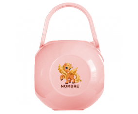 Mi pequeña Caja portachupetes Applejack pony con nombre