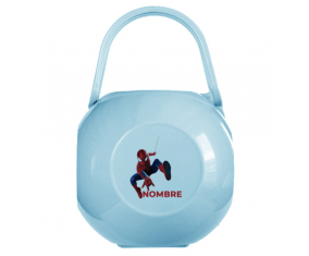 Spiderman diseño-1 Caja portachupetes con nombre