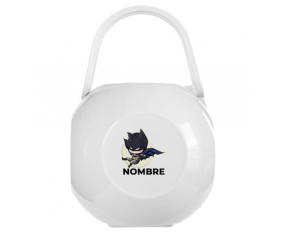 Batman niños logo diseño-1 nipple Caja portachupetes con nombre