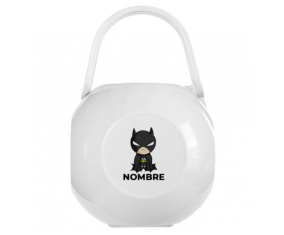 Batman niños logo diseño-2 nipple Caja portachupetes con nombre