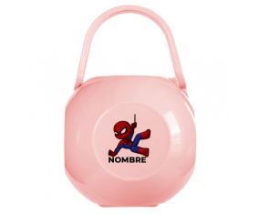 Spiderman niños diseñar-1 Caja portachupetes con nombre