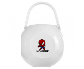 Spiderman niños diseñan-2 Caja portachupetes con nombre