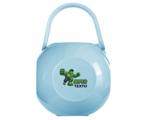 Caja portachupetes Super Hulk con nombre