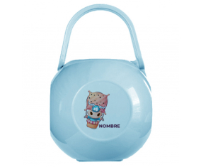 Caja portachupetes Funny Animals Taurus con nombre