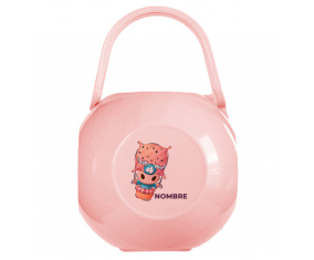 Caja portachupetes Funny Animals Taurus con nombre