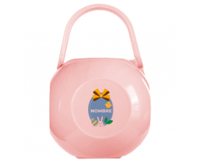 diseño-2 Caja portachupetes de huevo de Pascua con nombre