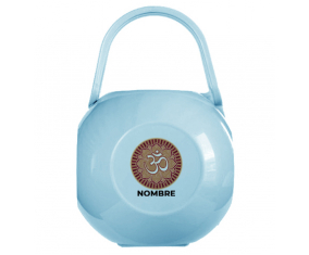 Om aum sánscrito diseño-1 Caja portachupetes con nombre