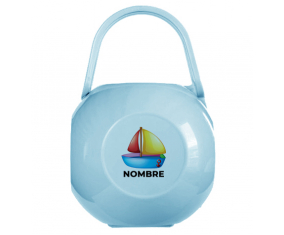 Juguetes de juguetes de juguetes barco diseño-2 Caja portachupetes con nombre