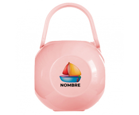 Juguetes de juguetes de juguetes barco diseño-2 Caja portachupetes con nombre