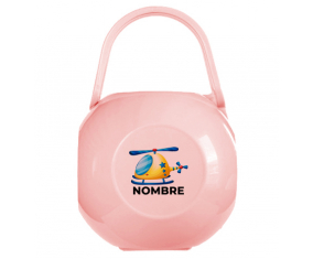 Juguetes de juguetes helicóptero diseño-1 Caja portachupetes con nombre