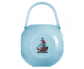 Caja portachupetes Barco de pintura con nombre