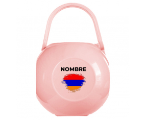 Chupete caja bandera efecto cepillo Armenia con nombre