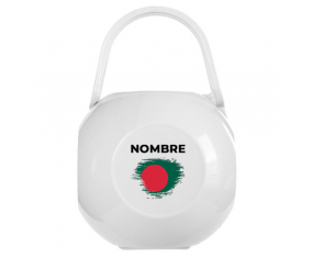 Caja portachupetes efecto pincel de Bangladesh con nombre