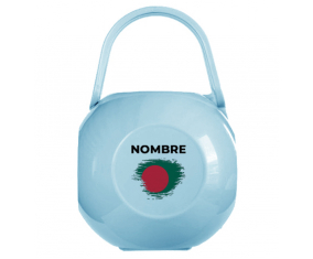 Caja portachupetes efecto pincel de Bangladesh con nombre