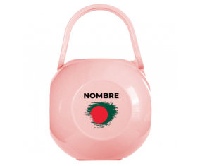 Caja portachupetes efecto pincel de Bangladesh con nombre