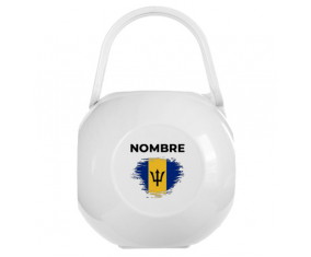 Barbados cepillo-efecto bandera Chupete caja con nombre