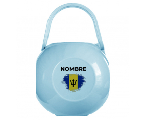 Barbados cepillo-efecto bandera Chupete caja con nombre