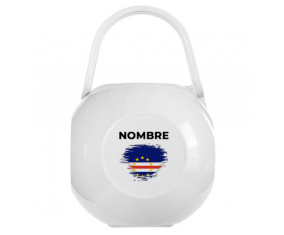 Caja de Chupete de bandera de efecto pincel de Cabo Verde con nombre