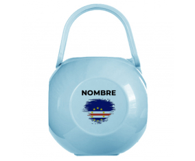 Caja de Chupete de bandera de efecto pincel de Cabo Verde con nombre