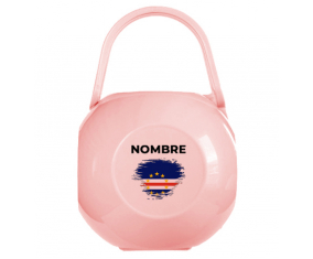 Caja de Chupete de bandera de efecto pincel de Cabo Verde con nombre