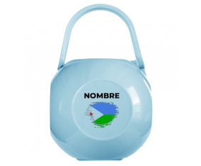 Caja Chupete Flag efecto cepillo Djibouti con nombre