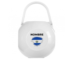 Caja de Chupete efecto pincel de Le Salvador con nombre
