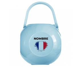 La caja de Chupete efecto efecto pincel de bandera France con nombre