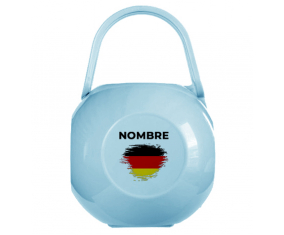 Caja Chupete Efecto cepillo de bandera Alemania con nombre