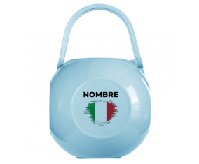 Chupete caja bandera efecto cepillo Italia con nombre