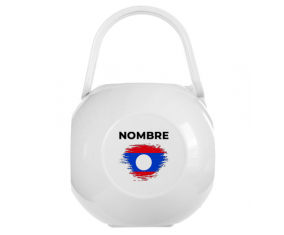 Caja portachupetes efecto pincel laos con nombre