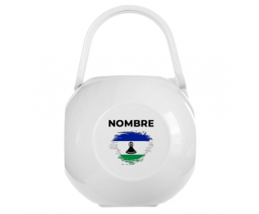 Lesotho pincel-efecto bandera Chupete caja con nombre