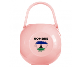 Lesotho pincel-efecto bandera Chupete caja con nombre