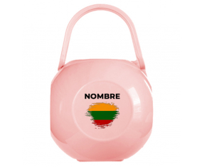 Caja de Chupete de efecto pincel lituano con nombre