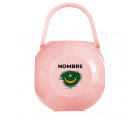 Mauritania cepillo-efecto bandera Chupete caja con nombre