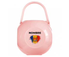 Chupete caja bandera efecto cepillo Moldavia con nombre
