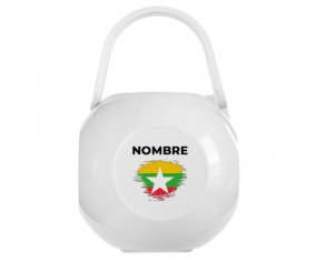 Myanmar cepillo-efecto bandera Chupete caja con nombre