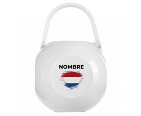 Dutch Brush Flag Caja portachupetes con nombre