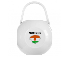 Caja de Chupete de bandera de efecto pincel de Níger con nombre