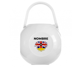 Caja de Chupete de bandera de efecto pincel Niue con nombre